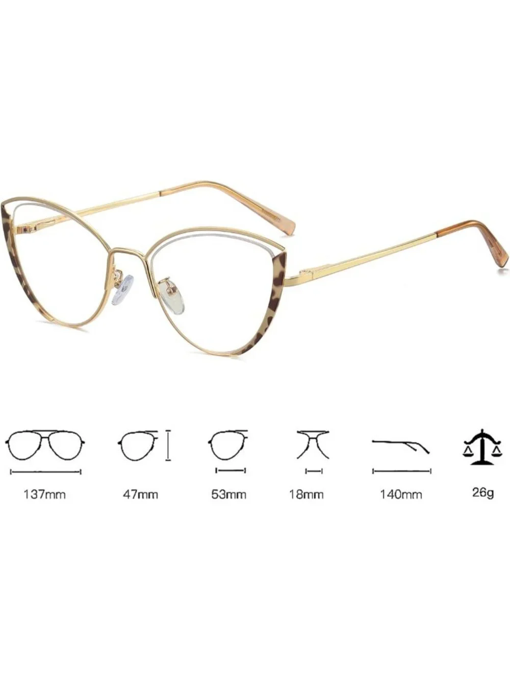 Stylish Cat Eye Blue Light Blocking Glasses for Women - Reduce Eye Strain for